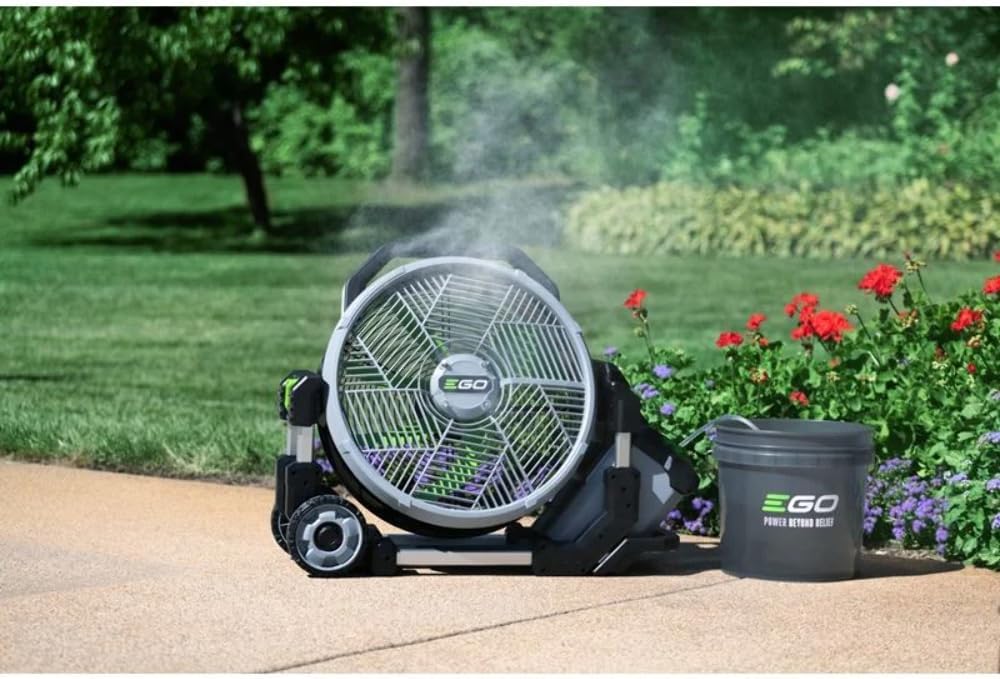 Portable spray fan, outdoor electric type, 18 inches, 5-speed fan, without battery and charger