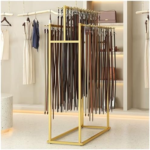 Floor Mounted Belt Hanger & Organizer Rack - Versatile Storage Holder for Belts, Ties, Scarves & Purses - Commercial Display Stand for Men’s Closet, Multifunctional Accessory Storage Solution