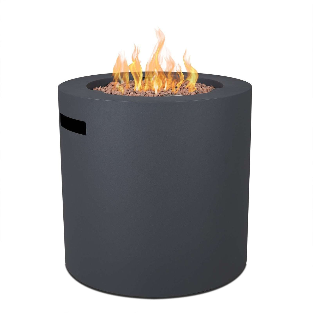 Aegean Steel Propane Fire Pit Hidden Tank in Slate, 24-in