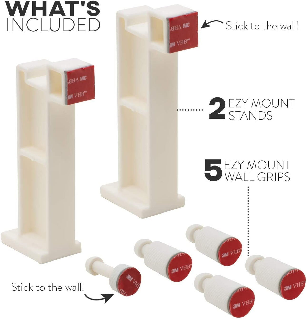 Ezymount Drill-Less Mounting System, White