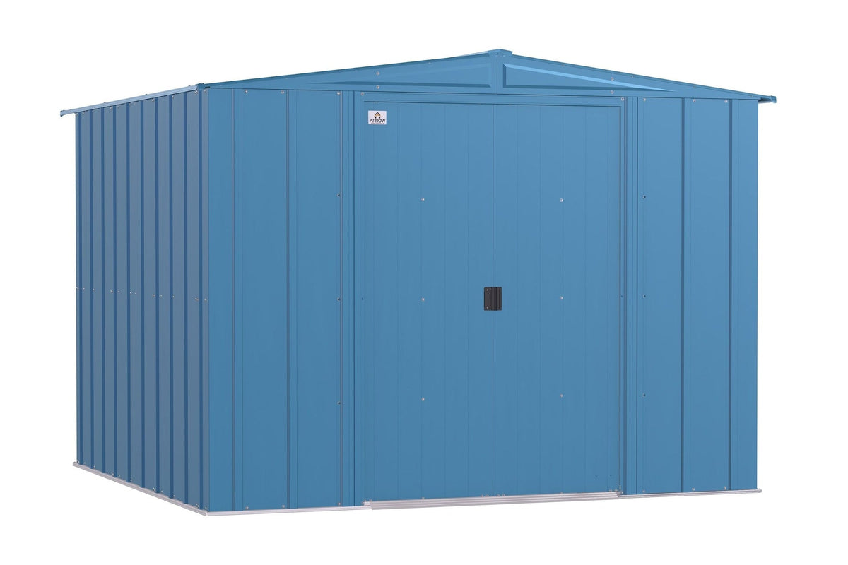 Arrow Classic Galvanized Steel Storage Shed, Blue Grey, 8-ft x 8-ft