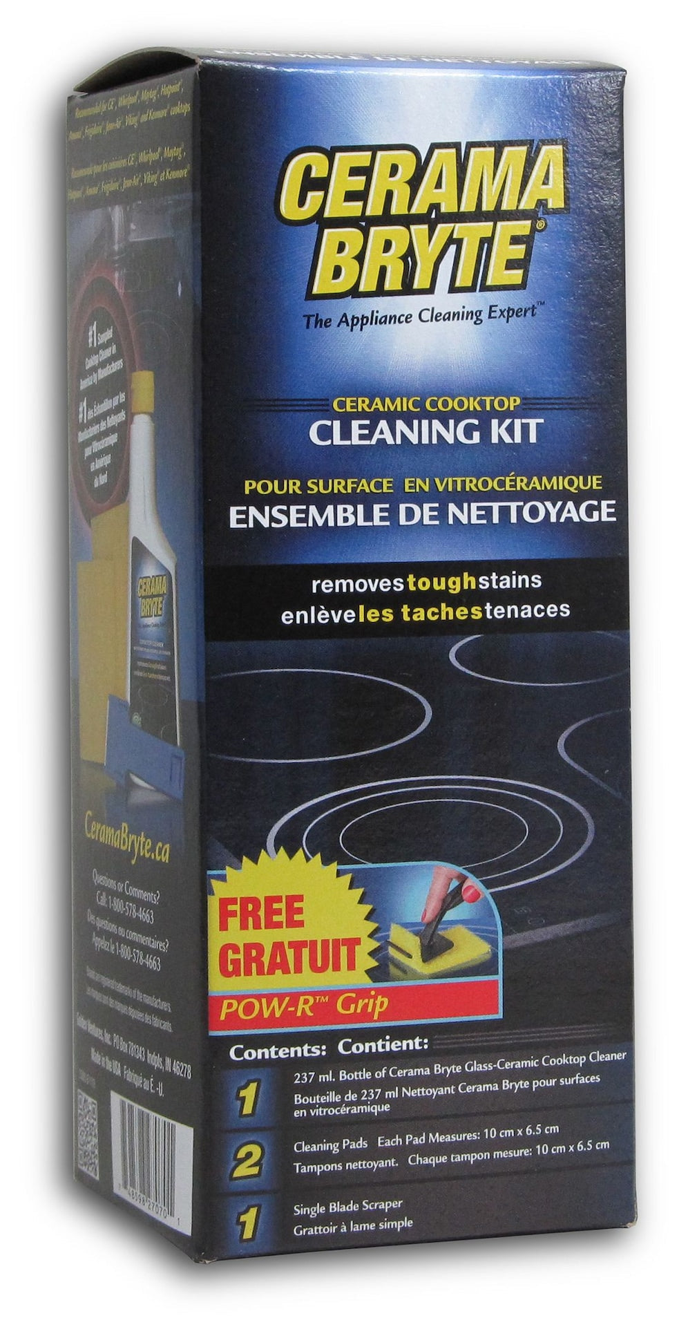 Ceramic Cooktop Cleaning Kit, 237-mL, Includes Cream Cleanser, 2 Pads and 1 Scraper