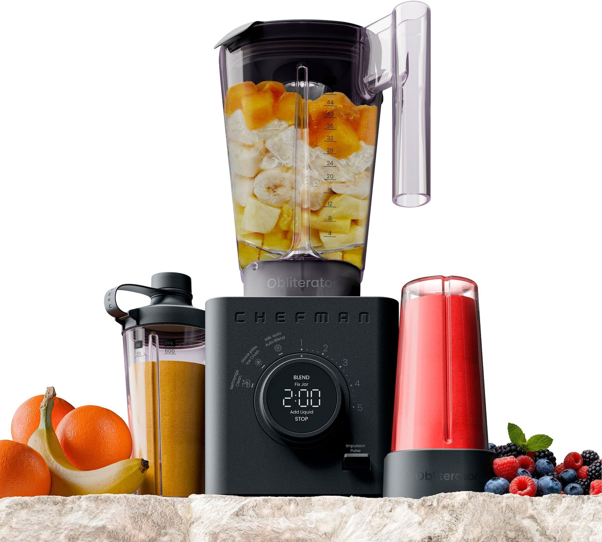 Obliterator High-Speed Blender with Travel Jars