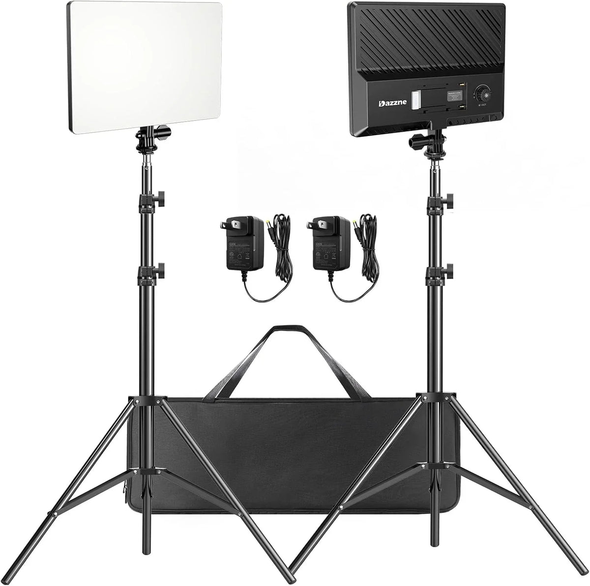 D50 LED Video Light Panel Lights 15.4", 2 Packs 45W 3000K-8000K Bi-Color Dimmable Photography Lighting, CRI 96 Videography Lighting for Video Shooting/Gaming/Live Stream/Studio/Film