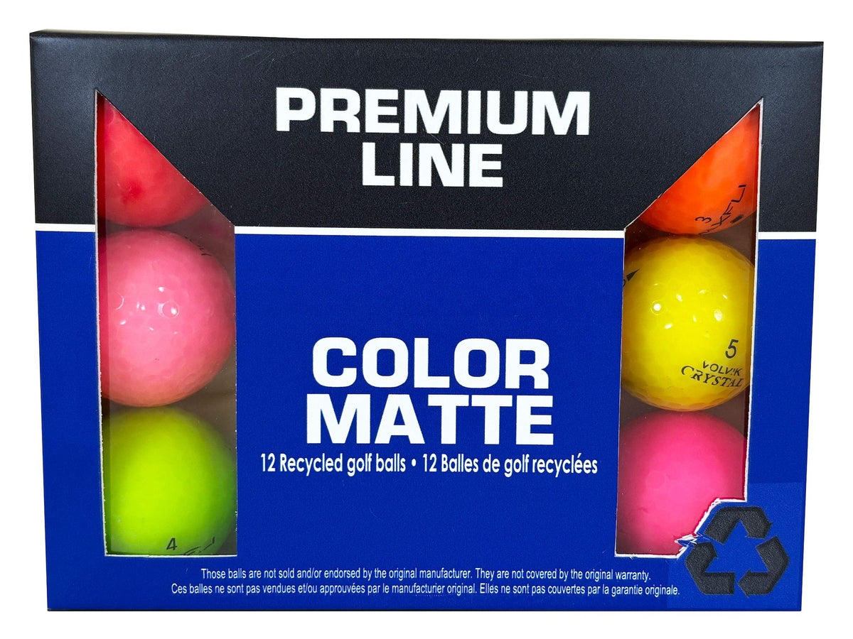 Eagle Recycled Golf Balls, Mixed/Matte Colours, 12-pk