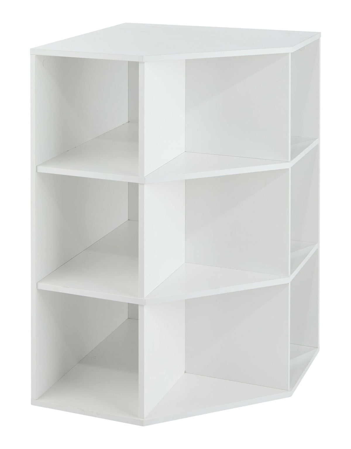 9-Cube Corner Unit Open Shelf Organizer, White