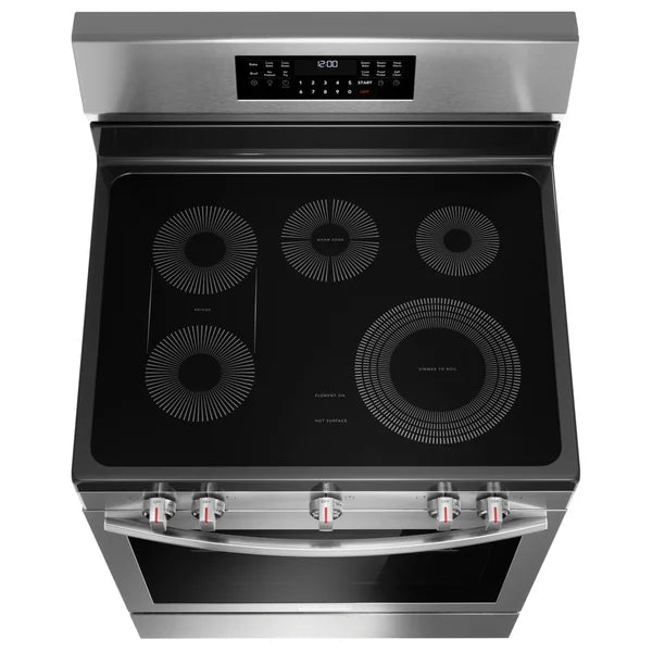 Gallery 30 in 5.3 cu ft. Stainless Steel Electric 5-Burner Range with Total Convection