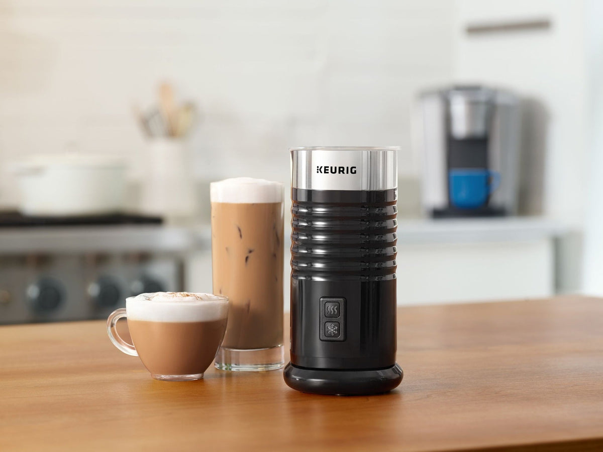 Standalone Milk Frother For Hot or Cold Lattes & Cappuccinos, Black