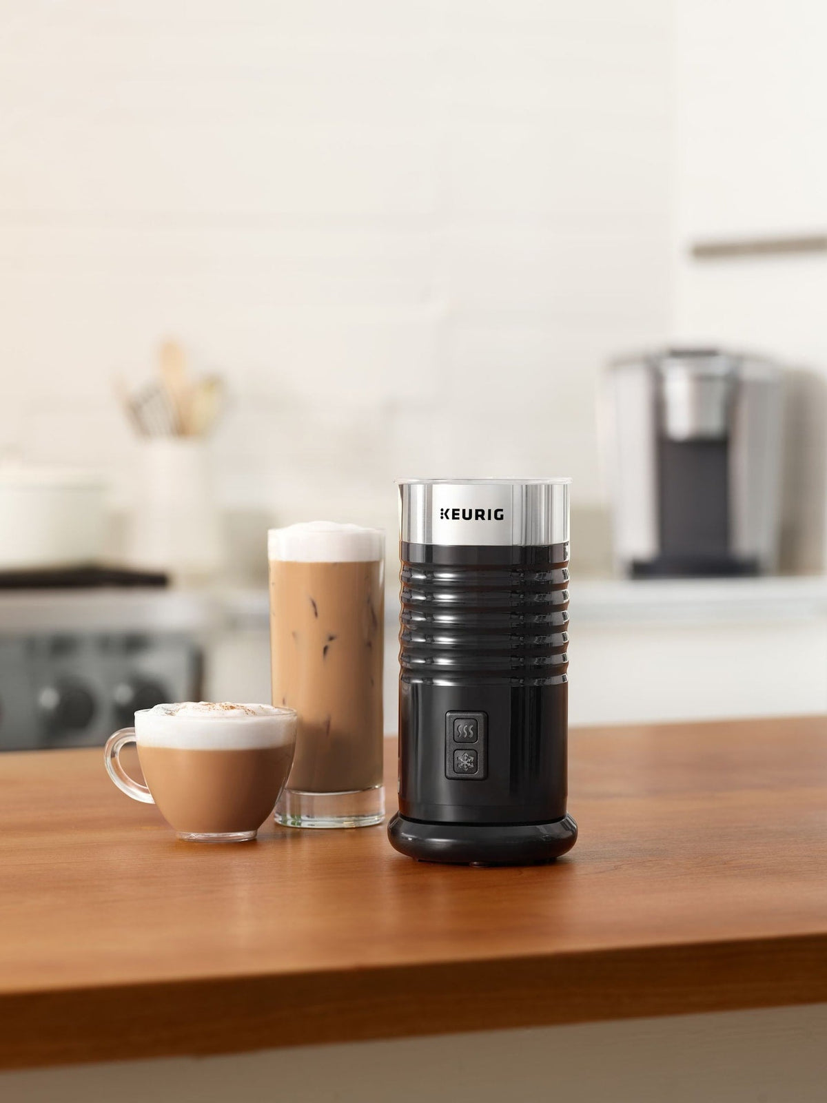Standalone Milk Frother For Hot or Cold Lattes & Cappuccinos, Black