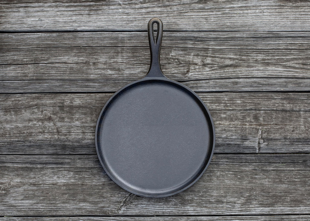 Lodge Seasoned Cast-Iron Griddle with Raised Edges, 10.5-in