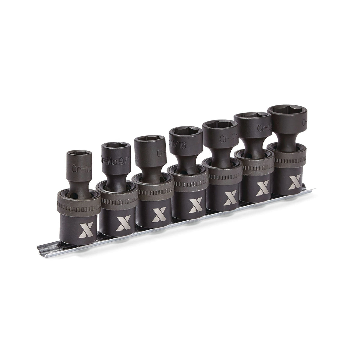 MAXIMUM 1/2-in Drive Swivel Impact Socket Set, 7-pc, SAE, Cr-Mo