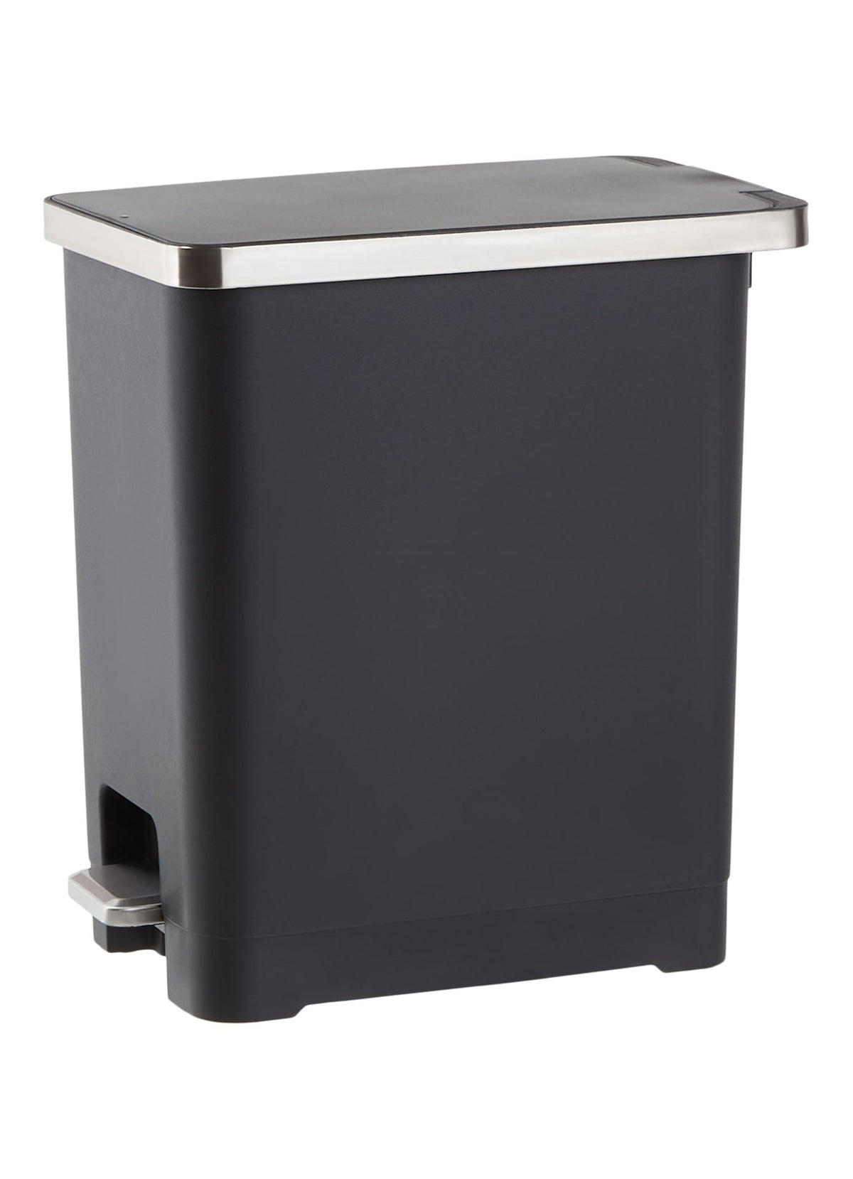 Type A Slim Black Resin Garbage Can, 15-L