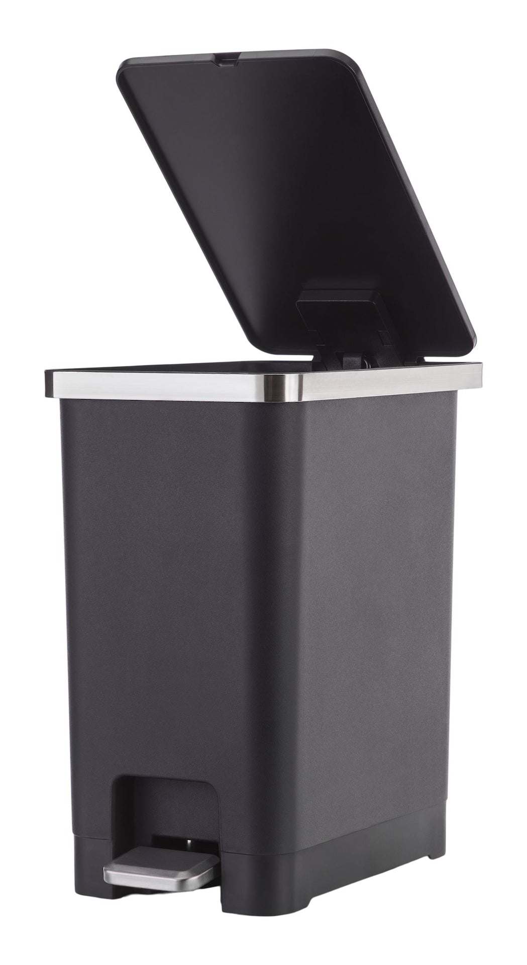 Type A Slim Black Resin Garbage Can, 15-L