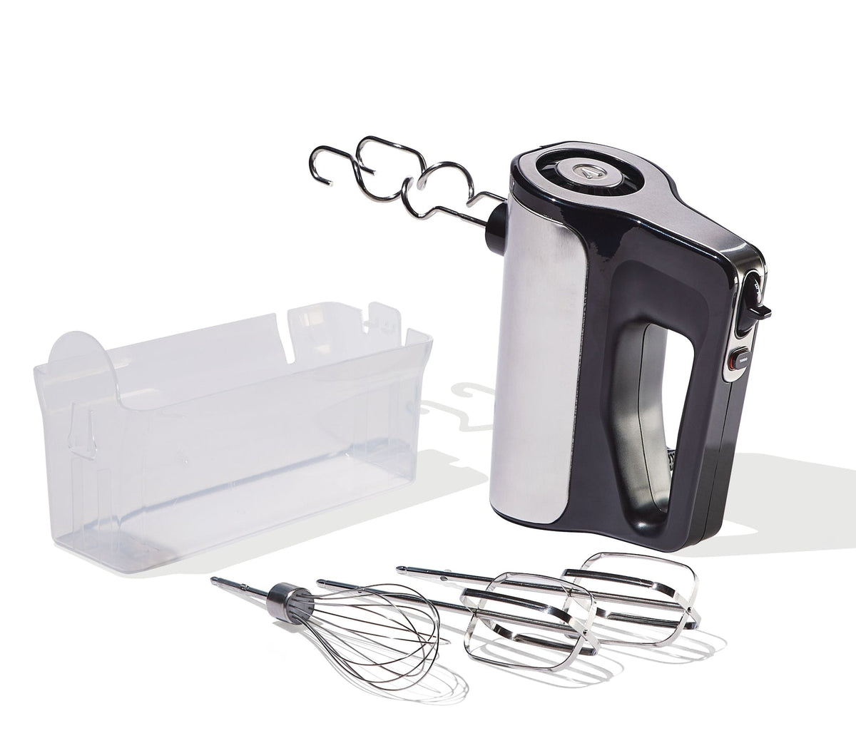 Variable Speed Hand Mixer with Storage Case, Includes Attachments, Black