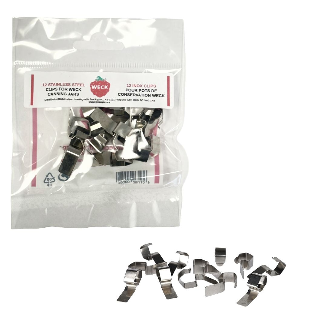 Stainless Steel Clamps for Jars, BPA-free, 12-pk