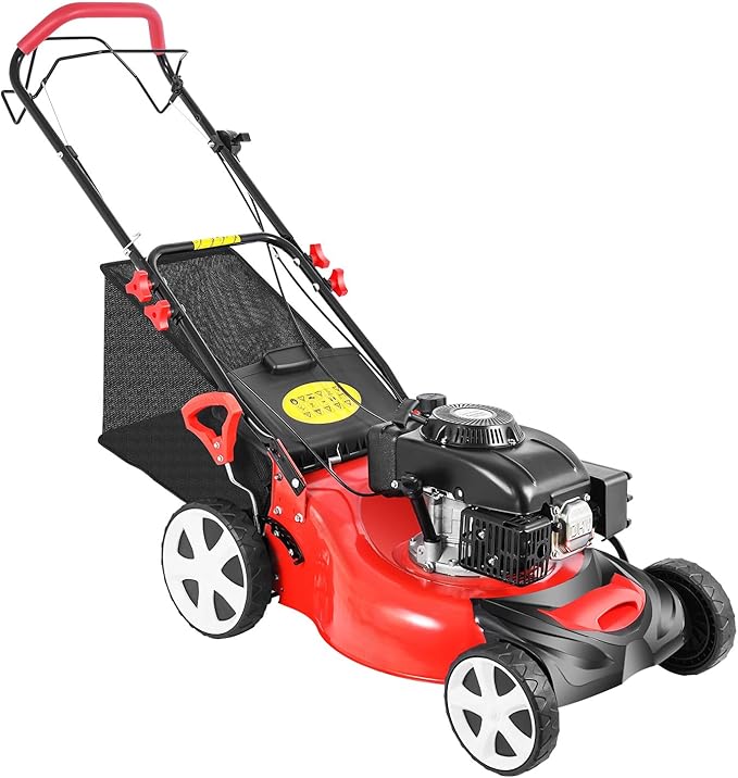 Self Propelled Gas Lawn Mower, 20-Inch 140cc OHV Engine 3-in-1 Gas Mower,Adjustable Cutting Height for Sports Fields, Community Greening, Municipal Greening A7483