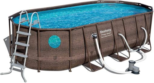 18' x 9 'x 48' above ground swimming pool Set with metal frame home swimming pool sand filter pump, skimmer and vacuum U5427