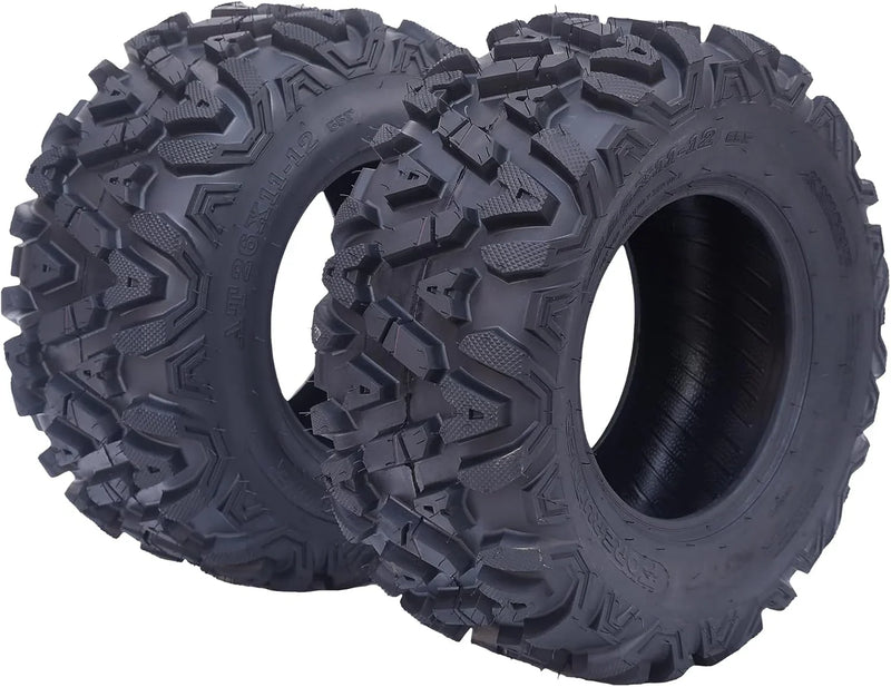 26x12x12 Atv Tires, Set of 2 Atv Tires 26x12-12 6PR, All Terrain Atv/Utv Off-Road Tires, Black K6459