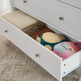 Changing Table Dresser Baby Diaper Changing Station Infant Nursing Table with 3 Drawers, Safety Rail & Strap for Bedroom, Nursery, White