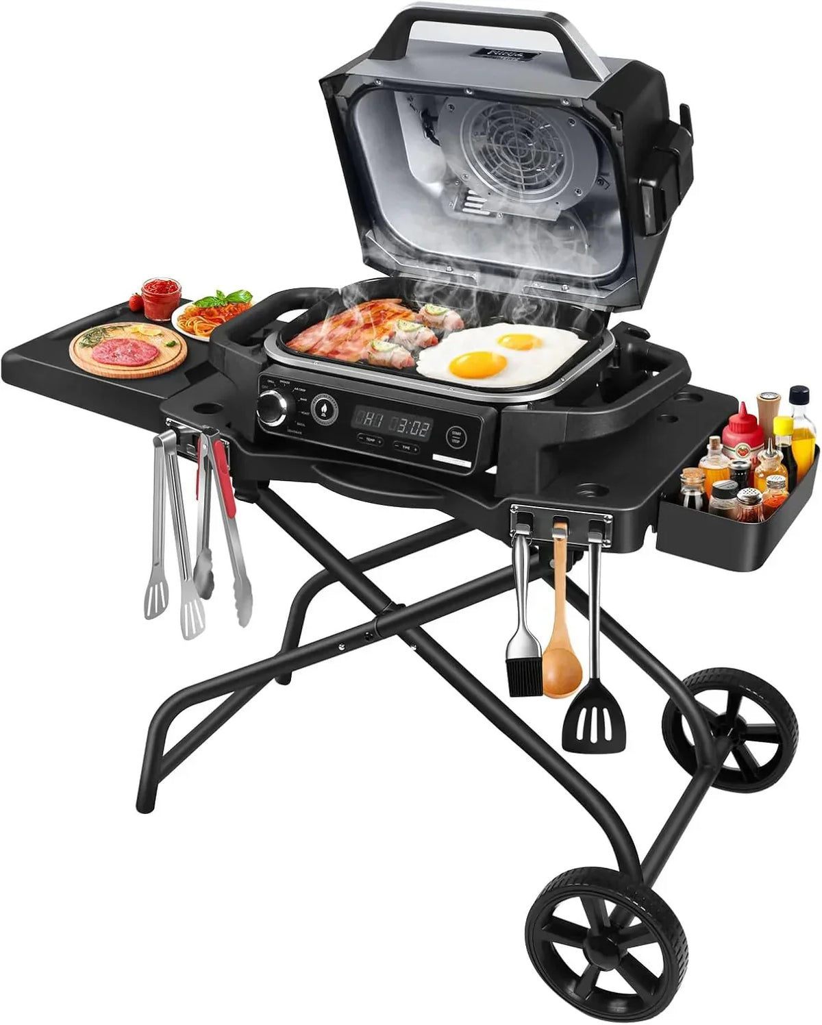 Collapsible Grill Stand for Ninja Woodfire Grill, Pit Boss, and 22" Griddle
