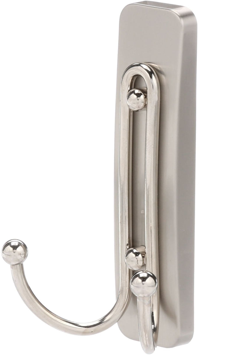 Command Large Bathroom Double Hook, Satin Nickel I2060