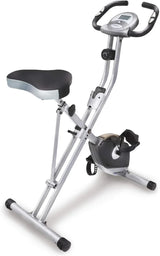 Compact folding exercise bike, 8 different intensity level fixed bikes, featuring Wireless tracking function and option for tablet stand.