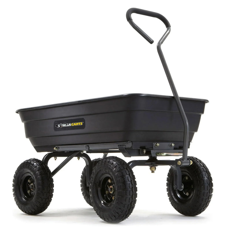 Poly Garden Dump Cart with Easy to Assemble Steel Frame M4763