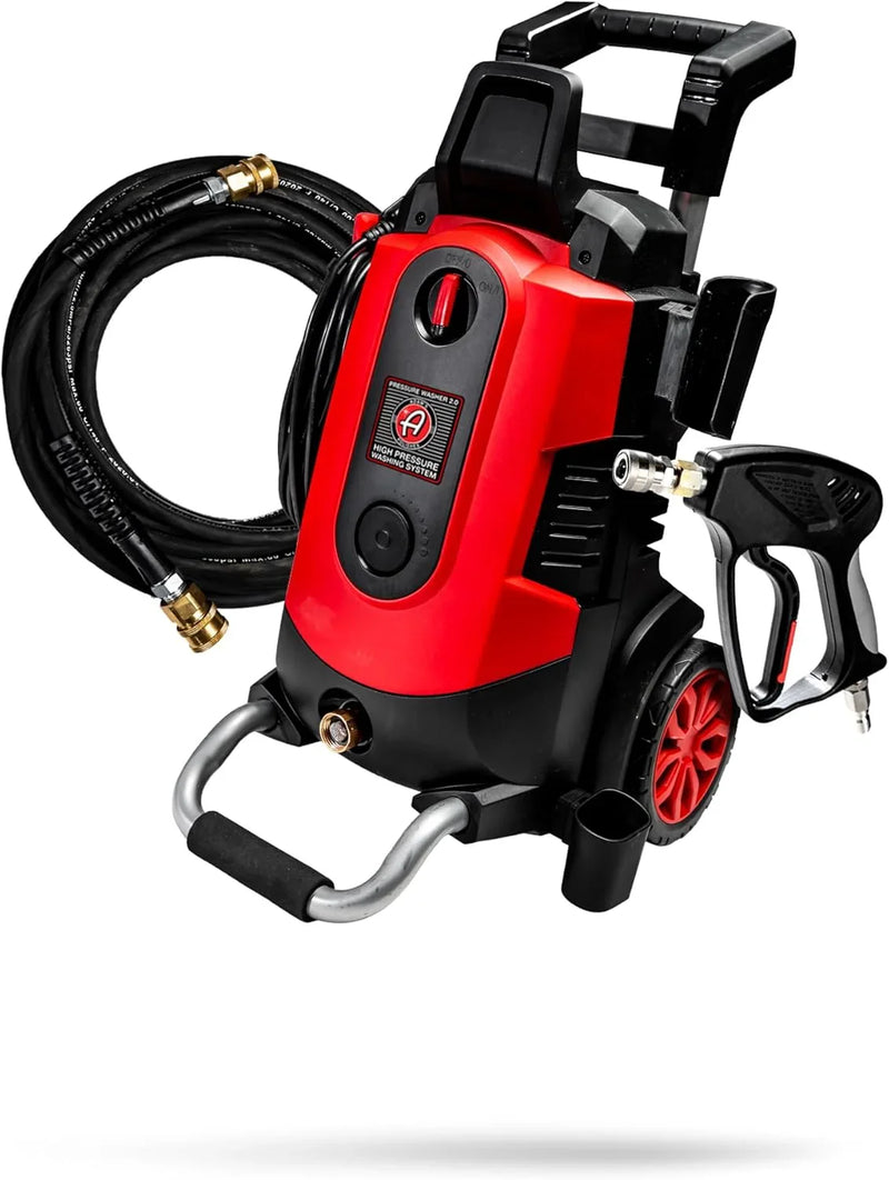 Electric Pressure Washer 2.0, Powerful 1.4 GPM 2000 PSI Car Pressure Washer Sprayer, Snub Nose & Tip Attachment, Use,Car Soap, Patio Boat RV Motorcycle Car Garage Deck Adam's Polishes O576