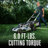Power 21-Inch 56V Self-Propelled Cordless Lawn Mower with 2x 4.0Ah Batteries & Rapid Charger, Black
