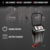 250/50/25/10 Amp Manual Wheel Charger with Engine Start