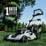 Power 21-Inch 56V Self-Propelled Cordless Lawn Mower with 2x 4.0Ah Batteries & Rapid Charger, Black