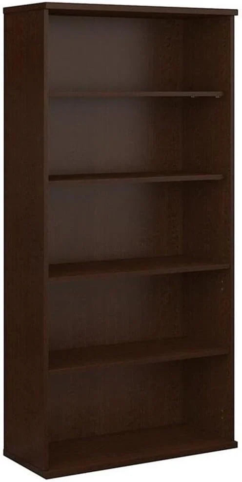 Bush Business Furniture Series C Tall 5 Shelf Bookcase in Mocha Cherry, Large Bookshelf for Home and Professional Office G9332