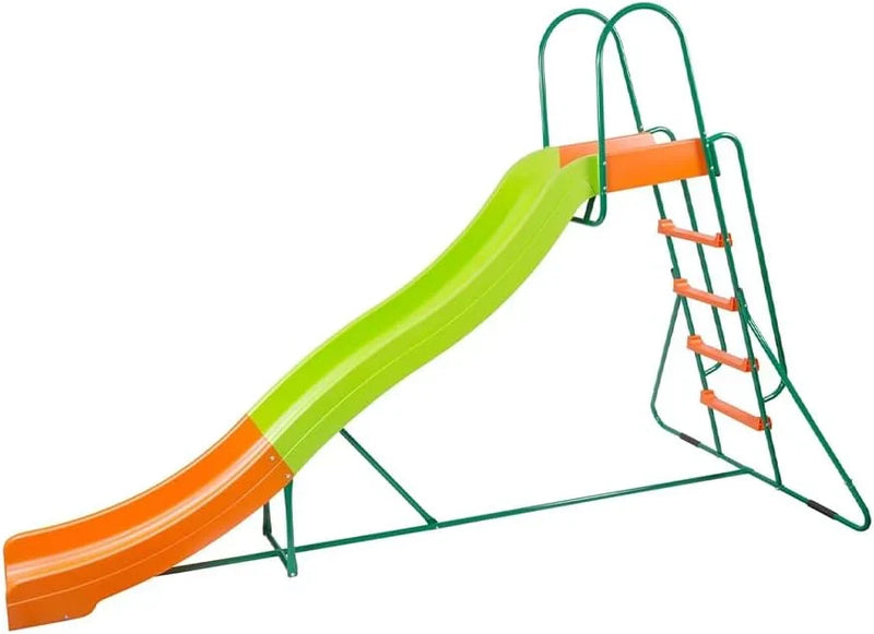Outdoor Playground Slide, Big Backyard Freestanding Plastic Slide, 10 ft Outdoor Swing Set Slide for Kids Ages 4-8 P5777