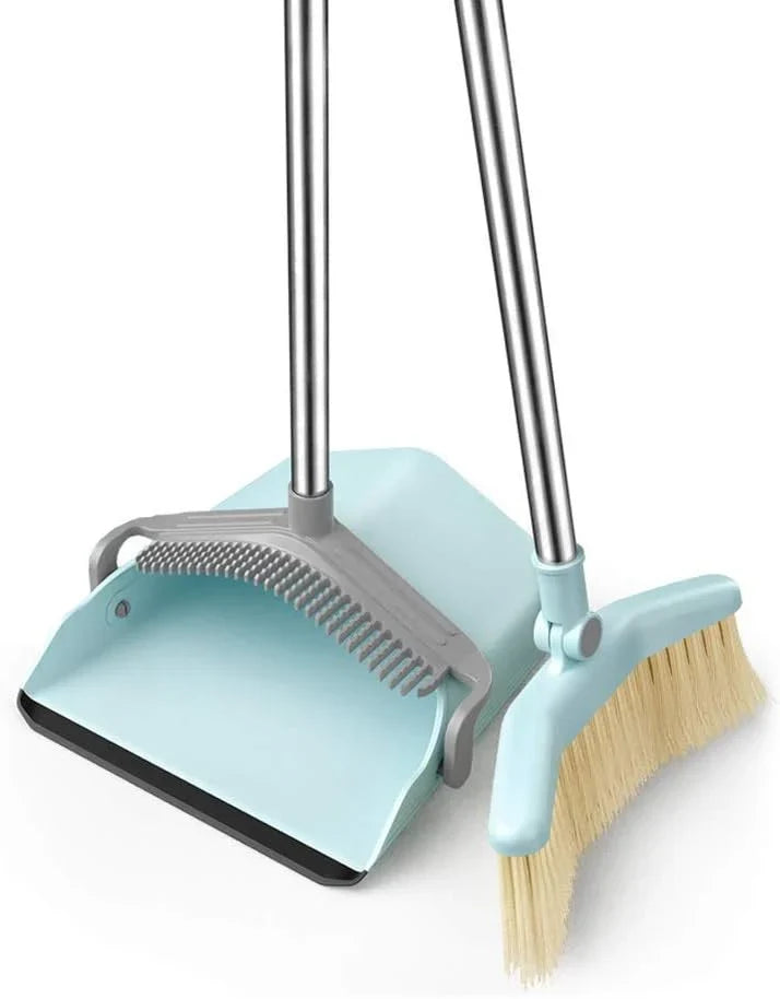 Long Handle Broom and Dustpan Set, Home, Kitchen, Room, Office, Upright Dust Pan Combo for The Lobby Floor C7662