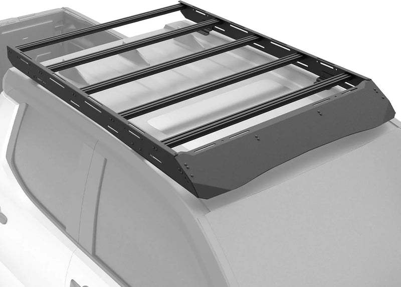 Full Size Roof Rack Cargo Basket Compatible with 2010-2024 4Runner 5th Gen with 4 Lights, Overland Rooftop Luggage Storage Holder, Platform Style Cargo Carrier for Outdoors Gear M7160