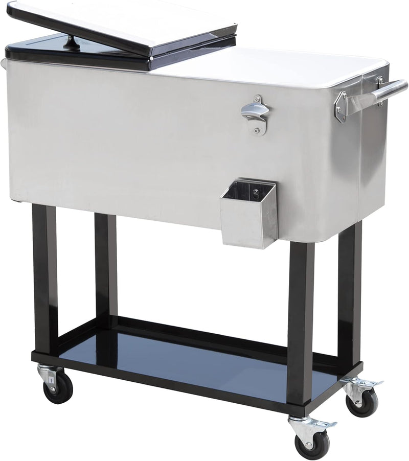 Portable Rolling 80 Quart Steel F3806