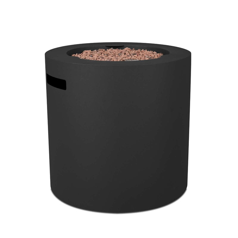 Aegean Steel Propane Fire Pit Hidden Tank in Black, 24-in B5690