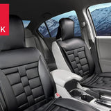 Black Padded Universal Fit Luxury Seat Cover, 2-pack