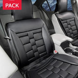 Black Padded Universal Fit Luxury Seat Cover, 2-pack