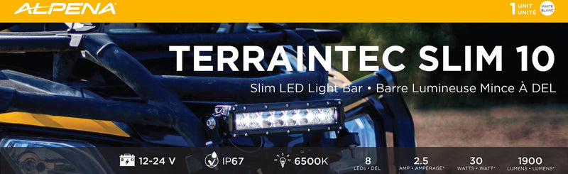 TerrainTec Slim 10 LED Light Bar F7739