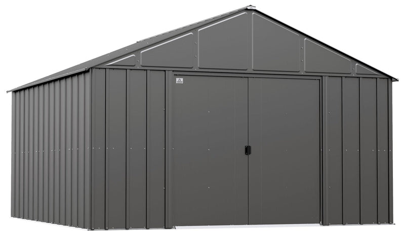 Classic 12x12-ft Charcoal Corrosion-Resistant Metal Shed P3578