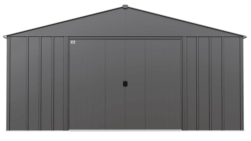 Classic 14x12-ft Charcoal Lockable Metal Shed I1727