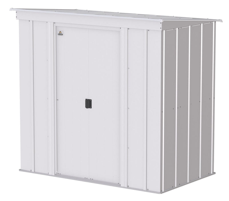Classic Galvanized Steel Storage Shed, Flute Grey, 6-ft x 4-ft P9059