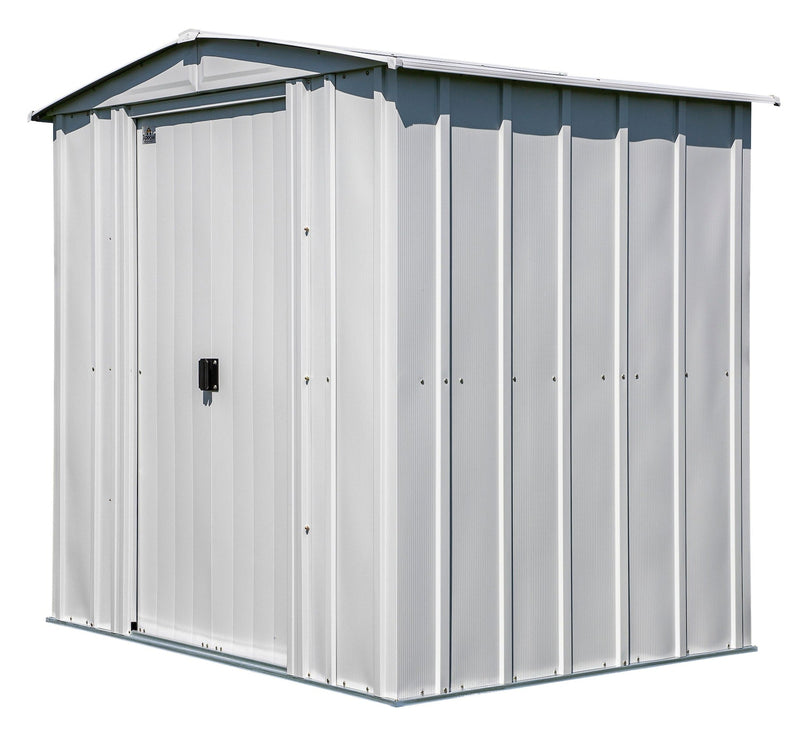 Classic Galvanized Steel Storage Shed, Flute Grey, 6-ft x 5-ft D2051