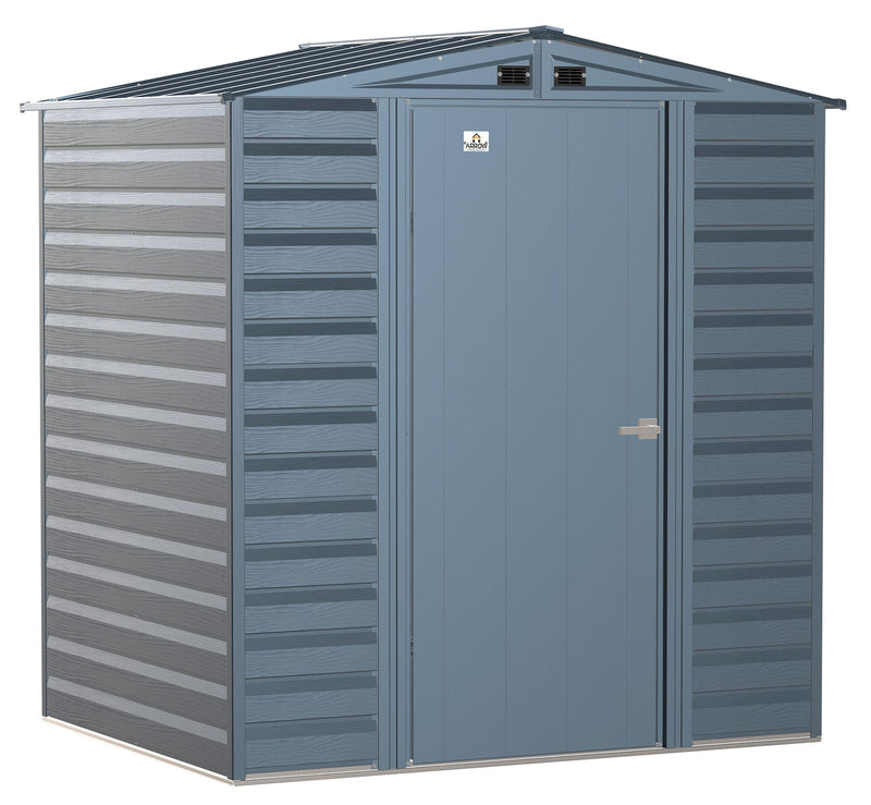 Select Galvanized Steel Storage Shed, Blue Grey, 6-ft x 5-ft G1410