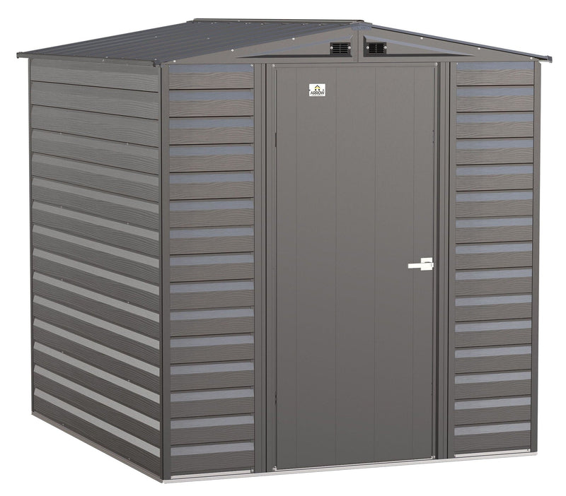 Select Galvanized Steel Storage Shed, Charcoal, 6-ft x 7-ft Z2135