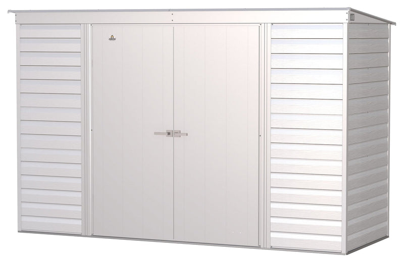 Select Galvanized Steel Storage Shed, Flute Grey, 10-ft x 4-ft P7993