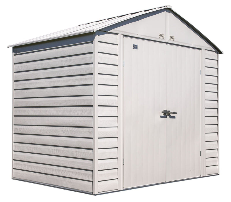 Select Galvanized Steel Storage Shed, Flute Grey, 8-ft x 6-ft I4105