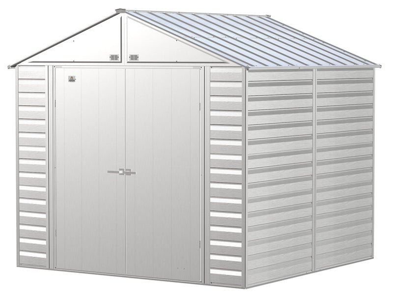 Select Galvanized Steel Storage Shed, Flute Grey, 8-ft x 8-ft W97