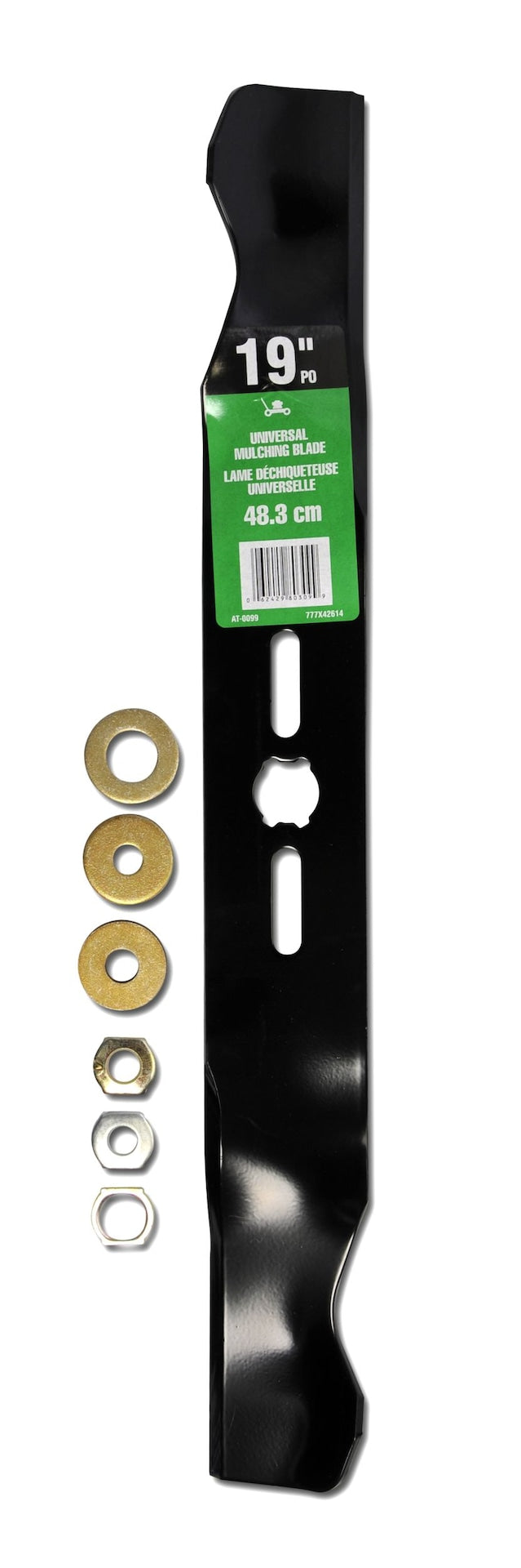 Universal Lawn Mower Replacement Mulching Blade, 19-in, Black Y4117